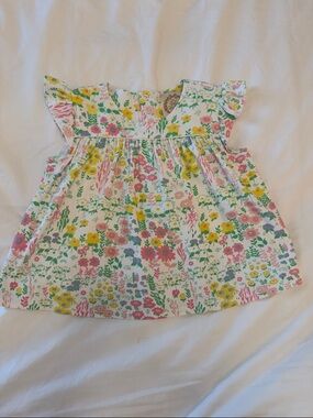 Beaufort Bonnet Flutter Sleeve Top - Pink, Yellow, Green